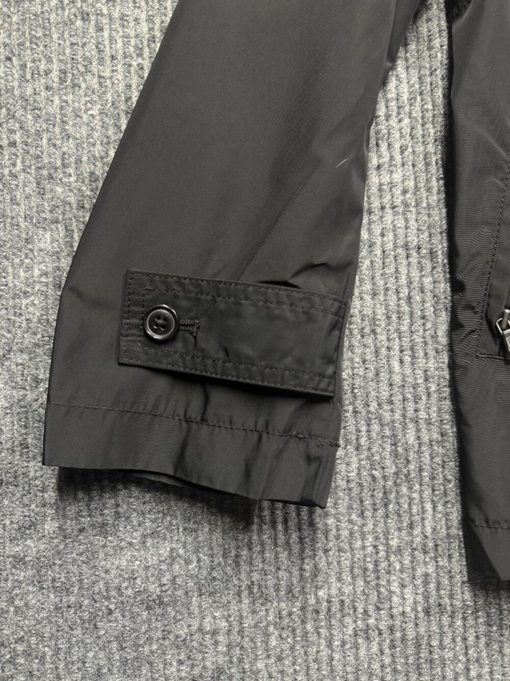 Perry Ellis Men's Size Large Black Lightweight Lined Rain Coat Jacket - Picture 10 of 16